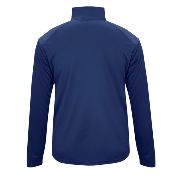1/4 Zip Badger sport paneled shoulder for maximum movement, contrast zipper... from ASI 37461 Augusta Sportswear