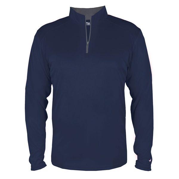 1/4 Zip Badger sport paneled shoulder for maximum movement, contrast zipper... from ASI 37461 Augusta Sportswear