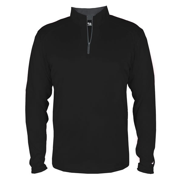 1/4 Zip Badger sport paneled shoulder for maximum movement, contrast zipper... from ASI 37461 Augusta Sportswear