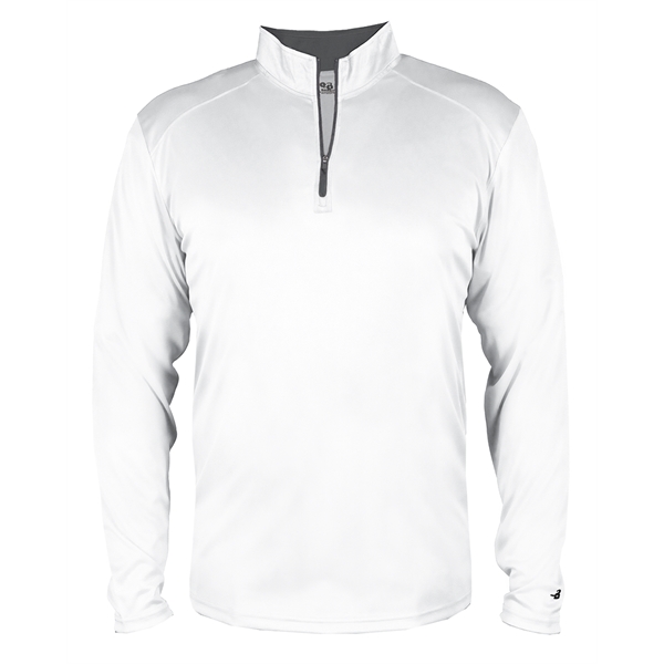 1/4 Zip Badger sport paneled shoulder for maximum movement, contrast zipper... from ASI 37461 Augusta Sportswear