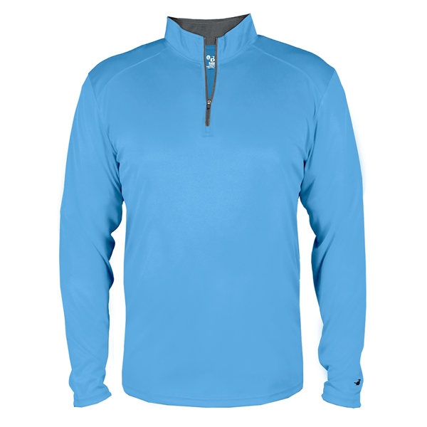 1/4 Zip Badger sport paneled shoulder for maximum movement, contrast zipper... from ASI 37461 Augusta Sportswear
