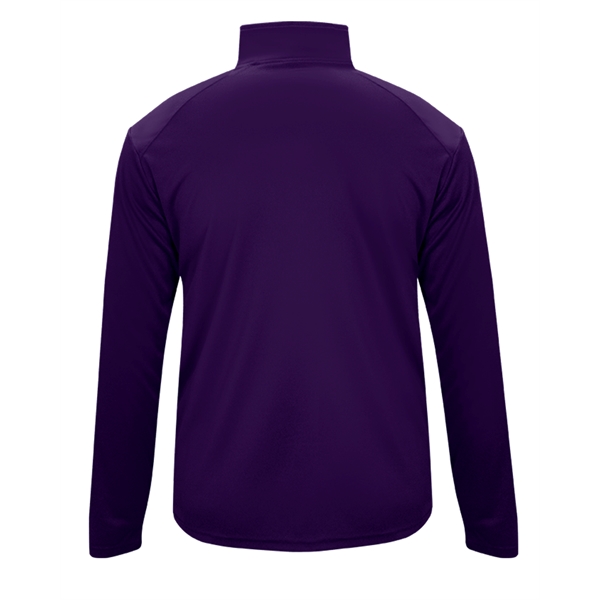 1/4 Zip Badger sport paneled shoulder for maximum movement, contrast zipper... from ASI 37461 Augusta Sportswear