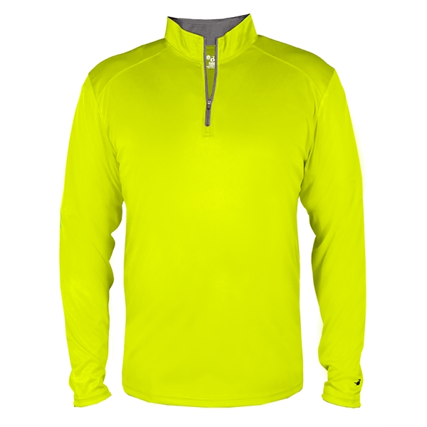 1/4 Zip Badger sport paneled shoulder for maximum movement, contrast zipper... from ASI 37461 Augusta Sportswear