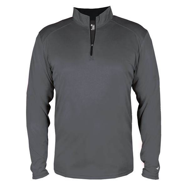 1/4 Zip with Badger sport paneled shoulder for maximum movement.... from ASI 37461 Augusta Sportswear