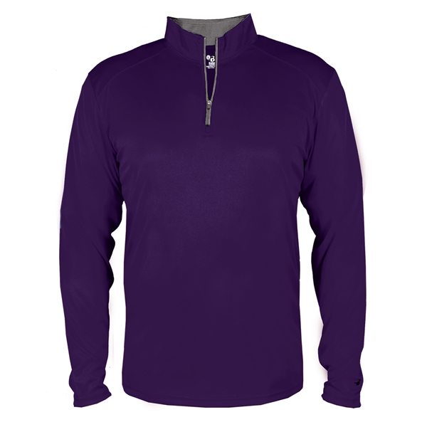 1/4 Zip with Badger sport paneled shoulder for maximum movement.... from ASI 37461 Augusta Sportswear