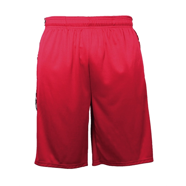 Youth shorts with sublimated digital side inserts, two deep side pockets,... from ASI 37461 Augusta Sportswear