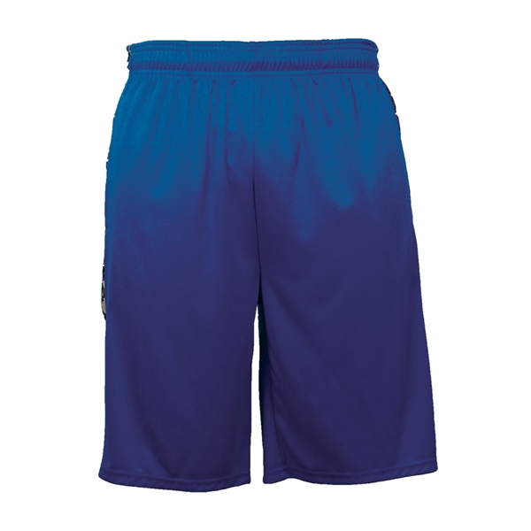 Youth shorts with sublimated digital side inserts, two deep side pockets,... from ASI 37461 Augusta Sportswear