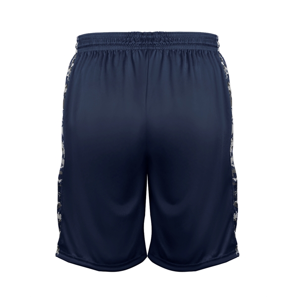 Youth shorts with sublimated digital side inserts, two deep side pockets,... from ASI 37461 Augusta Sportswear