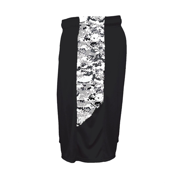 Youth shorts with sublimated digital side inserts, two deep side pockets,... from ASI 37461 Augusta Sportswear