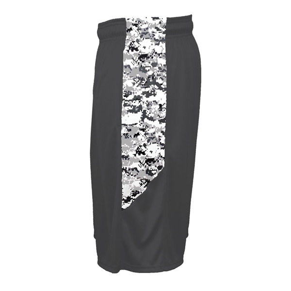 Youth shorts with sublimated digital side inserts, two deep side pockets,... from ASI 37461 Augusta Sportswear