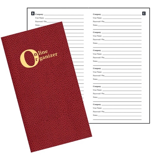Online/Password Organizer larger version cobblestone cover 20 pages... from ASI 76575 Payne Publishers Inc / Payne Publishers