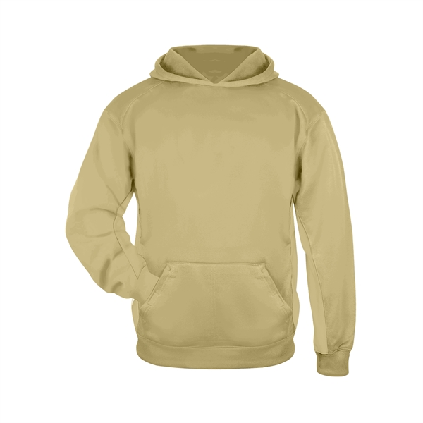 Youth fleece hood with no drawcord, textured waffle weave side and... from ASI 37461 Augusta Sportswear