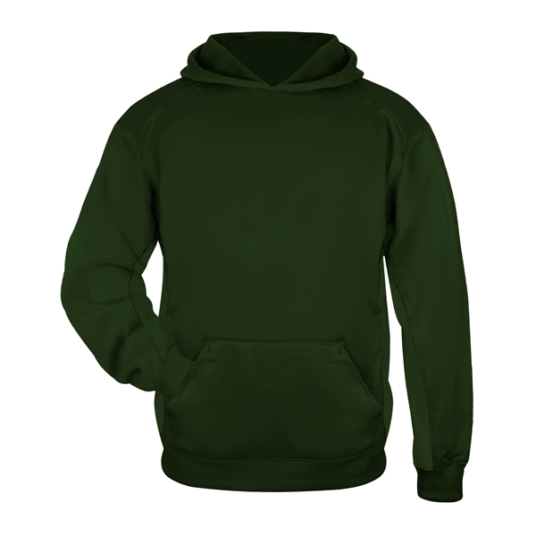 Youth fleece hood with no drawcord, textured waffle weave side and... from ASI 37461 Augusta Sportswear