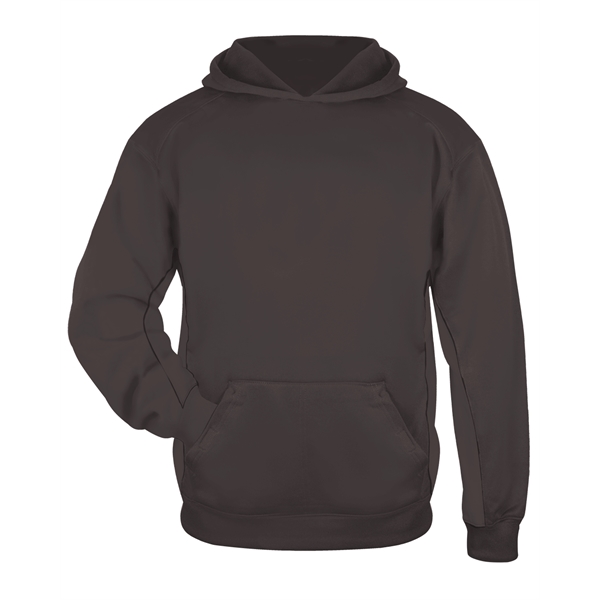 Youth fleece hood with no drawcord, textured waffle weave side and... from ASI 37461 Augusta Sportswear