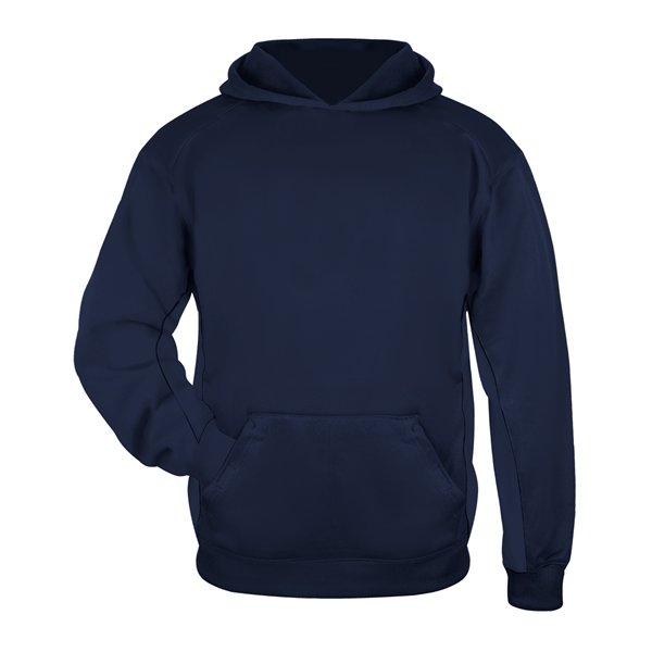 Youth fleece hood with no drawcord, textured waffle weave side and... from ASI 37461 Augusta Sportswear