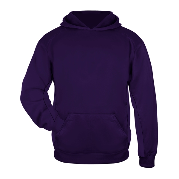 Youth fleece hood with no drawcord, textured waffle weave side and... from ASI 37461 Augusta Sportswear