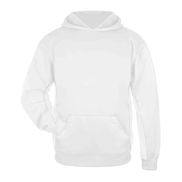 Youth fleece hood with no drawcord, textured waffle weave side and... from ASI 37461 Augusta Sportswear