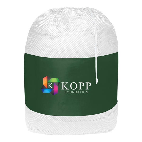 Laundry bag made of 210 Denier Polyester with soft nylon mesh... from ASI 61125 Hit Promotional Products / Hit®