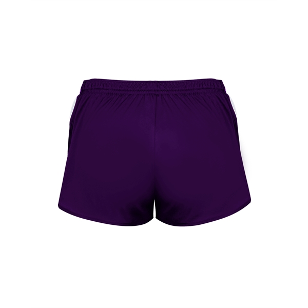 Women's shorts 1" covered elastic waistband with drawcord, Badger heat seal... from ASI 37461 Augusta Sportswear