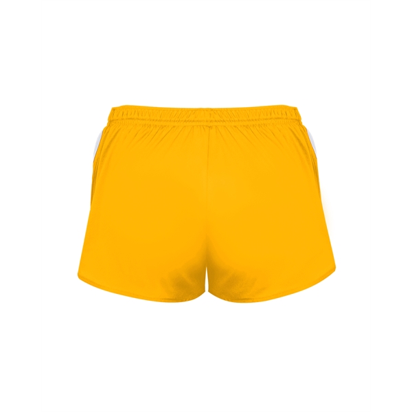 Women's shorts 1" covered elastic waistband with drawcord, Badger heat seal... from ASI 37461 Augusta Sportswear