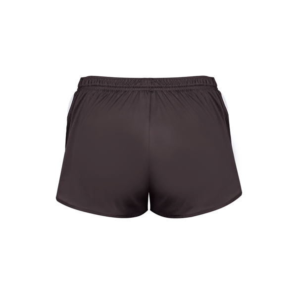 Women's shorts 1" covered elastic waistband with drawcord, Badger heat seal... from ASI 37461 Augusta Sportswear