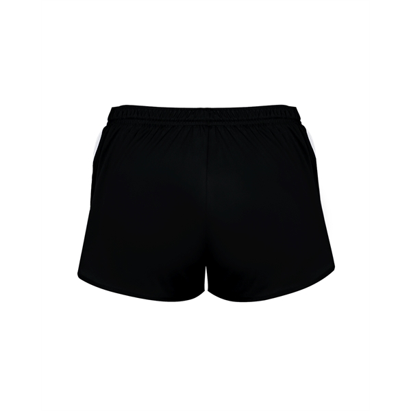 Women's shorts 1" covered elastic waistband with drawcord, Badger heat seal... from ASI 37461 Augusta Sportswear