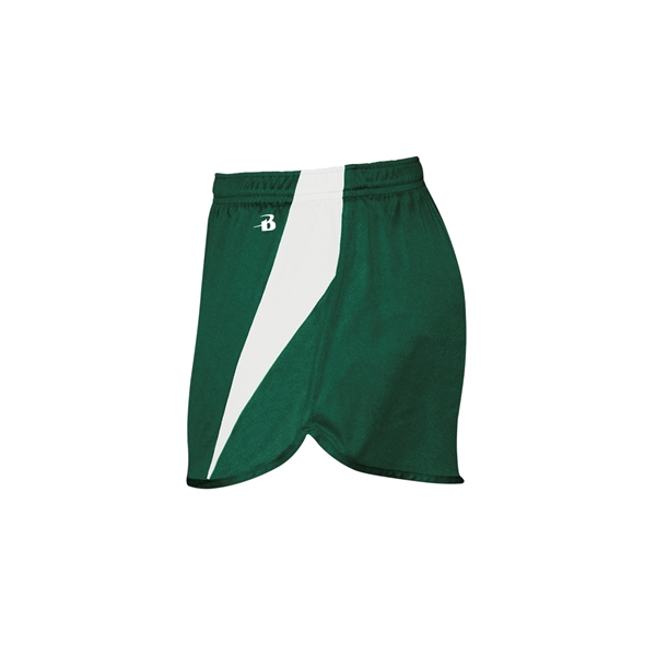 Women's shorts 1" covered elastic waistband with drawcord, Badger heat seal... from ASI 37461 Augusta Sportswear
