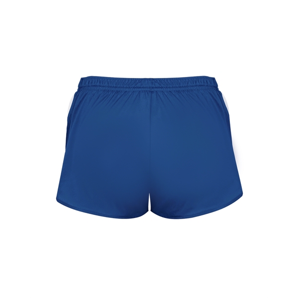 Women's shorts 1" covered elastic waistband with drawcord, Badger heat seal... from ASI 37461 Augusta Sportswear