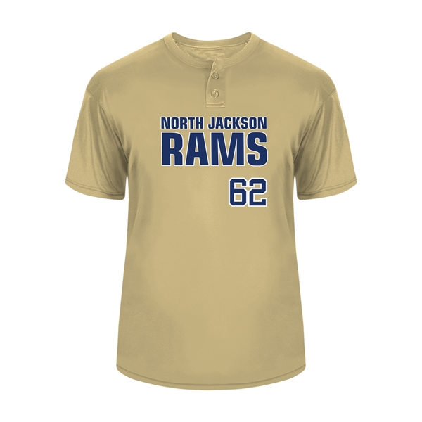 Adult shirt with two button placket, Double-needle hem, Badger heat seal... from ASI 37461 Augusta Sportswear