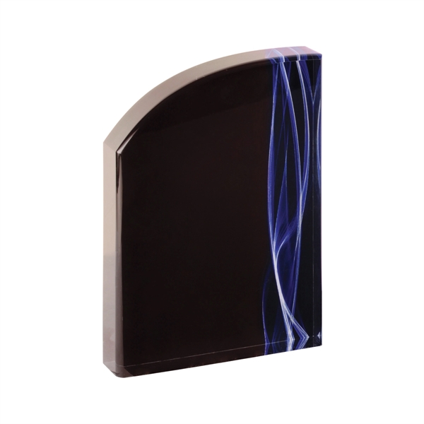 5" x 1" x 7" blue vapor freestanding arch-shaped acrylic award.... from ASI 74601 Calico