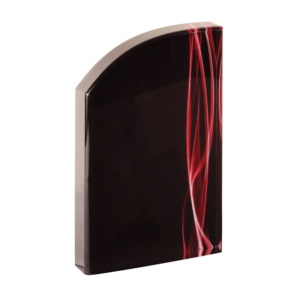 5" x 1" x 8" freestanding red vapor arch-shaped acrylic award.... from ASI 74601 Calico