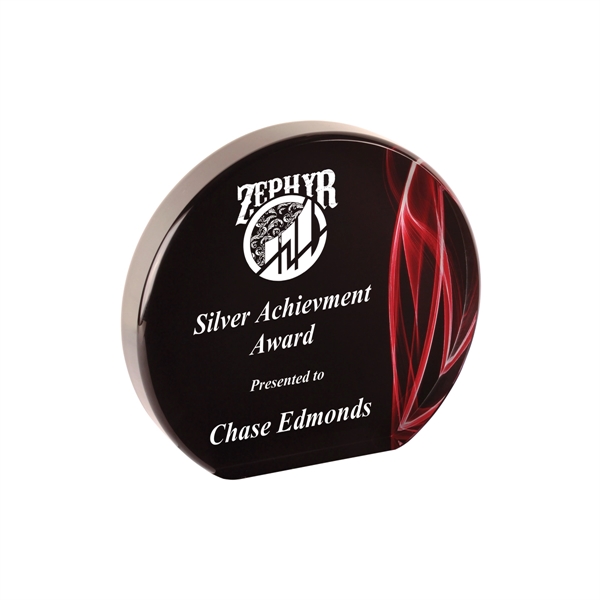 5 3/8" x 1" x 5" round acrylic red vapor freestanding... from ASI 74601 Calico