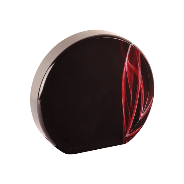 6 1/2" x 1" x 5" round acrylic red vapor freestanding... from ASI 74601 Calico