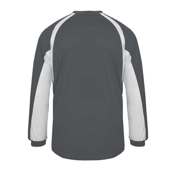 Long Sleeve T-Shirt Double-needle hem, Self-fabric collar and cuffs, Badger heat... from ASI 37461 Augusta Sportswear