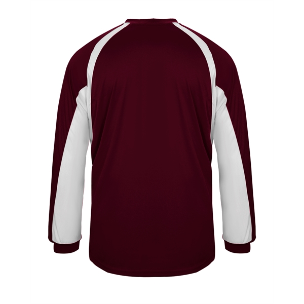 Long Sleeve T-Shirt Double-needle hem, Self-fabric collar and cuffs, Badger heat... from ASI 37461 Augusta Sportswear