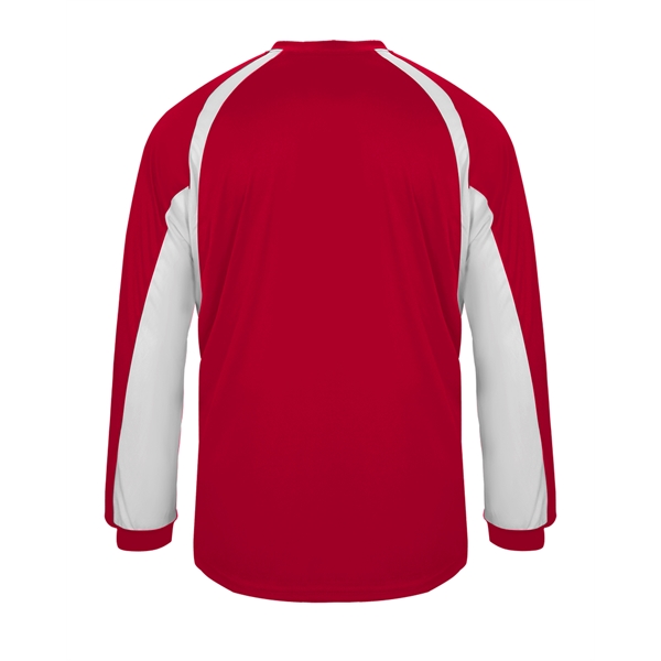 Long Sleeve T-Shirt Double-needle hem, Self-fabric collar and cuffs, Badger heat... from ASI 37461 Augusta Sportswear