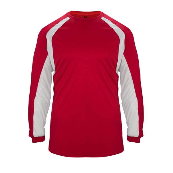 Long Sleeve T-Shirt Double-needle hem, Self-fabric collar and cuffs, Badger heat... from ASI 37461 Augusta Sportswear