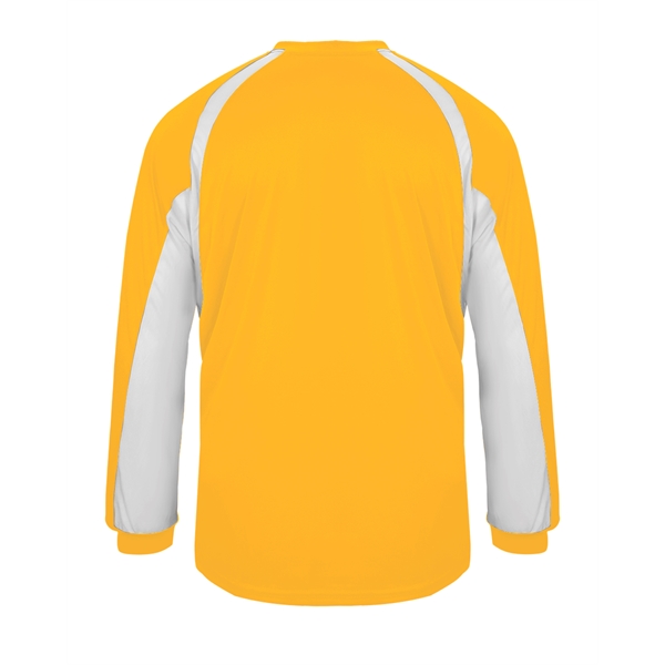 Long Sleeve T-Shirt Double-needle hem, Self-fabric collar and cuffs, Badger heat... from ASI 37461 Augusta Sportswear