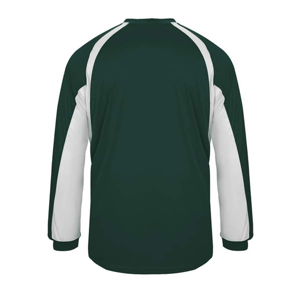 Long Sleeve T-Shirt Double-needle hem, Self-fabric collar and cuffs, Badger heat... from ASI 37461 Augusta Sportswear