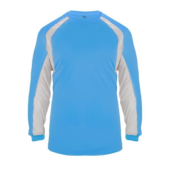 Long Sleeve T-Shirt Double-needle hem, Self-fabric collar and cuffs, Badger heat... from ASI 37461 Augusta Sportswear