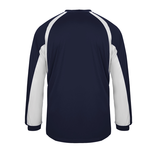 Long Sleeve T-Shirt Double-needle hem, Self-fabric collar and cuffs, Badger heat... from ASI 37461 Augusta Sportswear