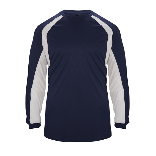 Long Sleeve T-Shirt Double-needle hem, Self-fabric collar and cuffs, Badger heat... from ASI 37461 Augusta Sportswear