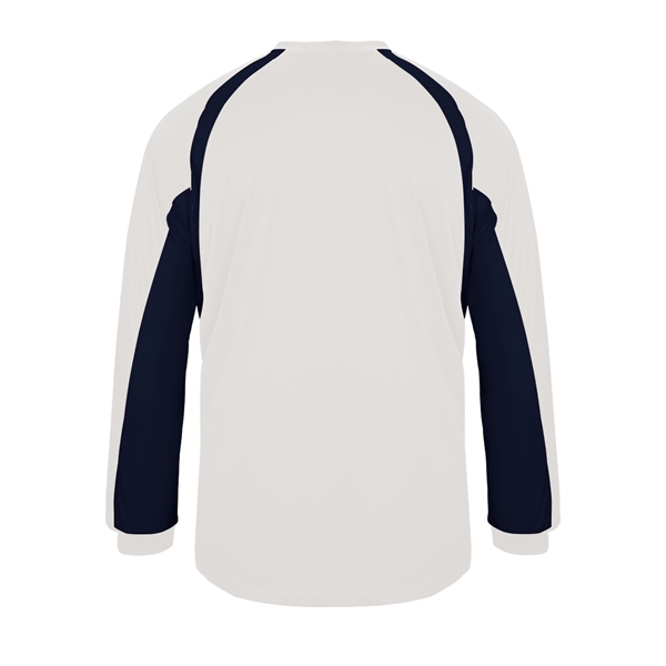 Long Sleeve T-Shirt Double-needle hem, Self-fabric collar and cuffs, Badger heat... from ASI 37461 Augusta Sportswear