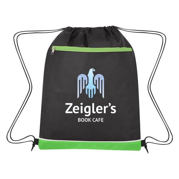 Drawstring bag made from 80-gram laminated non-woven, coated water-resistant polypropylene... from ASI 61125 Hit Promotional Products / Hit®