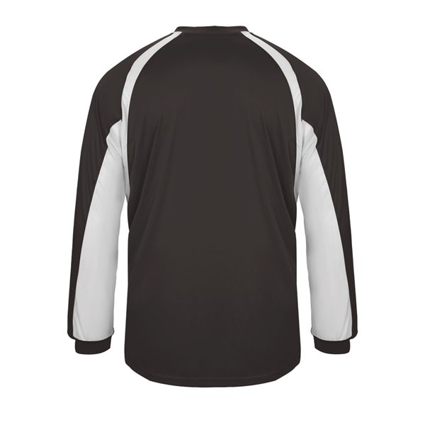 Long sleeve t-shirt with double-needle hem, self-fabric collar and cuffs, contrast... from ASI 37461 Augusta Sportswear