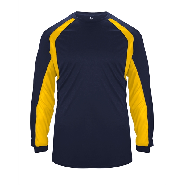 Long sleeve t-shirt with double-needle hem, self-fabric collar and cuffs, contrast... from ASI 37461 Augusta Sportswear