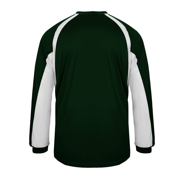 Long sleeve t-shirt with double-needle hem, self-fabric collar and cuffs, contrast... from ASI 37461 Augusta Sportswear