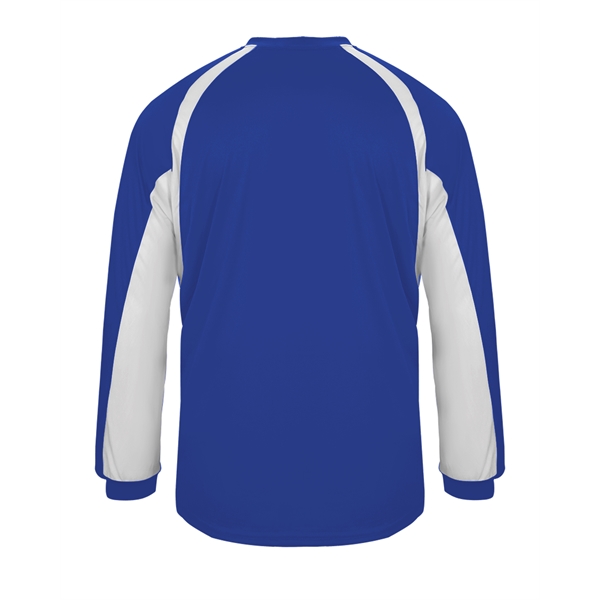 Long sleeve t-shirt with double-needle hem, self-fabric collar and cuffs, contrast... from ASI 37461 Augusta Sportswear