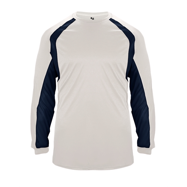 Long sleeve t-shirt with double-needle hem, self-fabric collar and cuffs, contrast... from ASI 37461 Augusta Sportswear