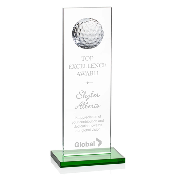 This illustrious Starfire Crystal award stands upright on an elegant Emerald... from ASI 84592 St Regis Group / St Regis